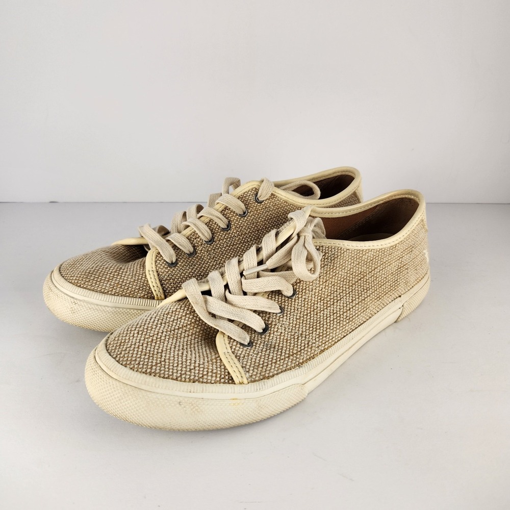 Frye Gia Women's Low Lace-up Comfy Casual Sneakers Beige Size 8M